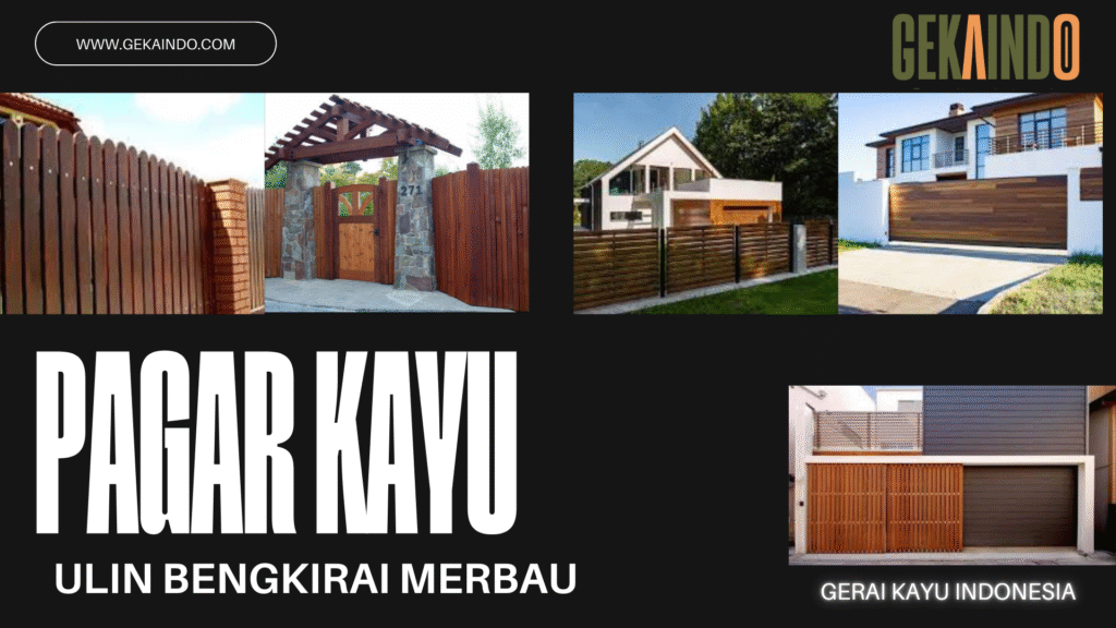 jual pagar kayu modern
